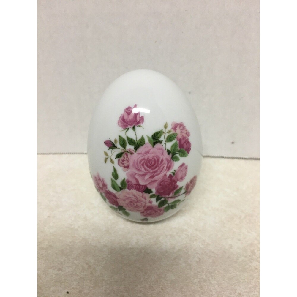 Vintage Avon 1988 Summerโs Roses Porcelain Collectible Egg